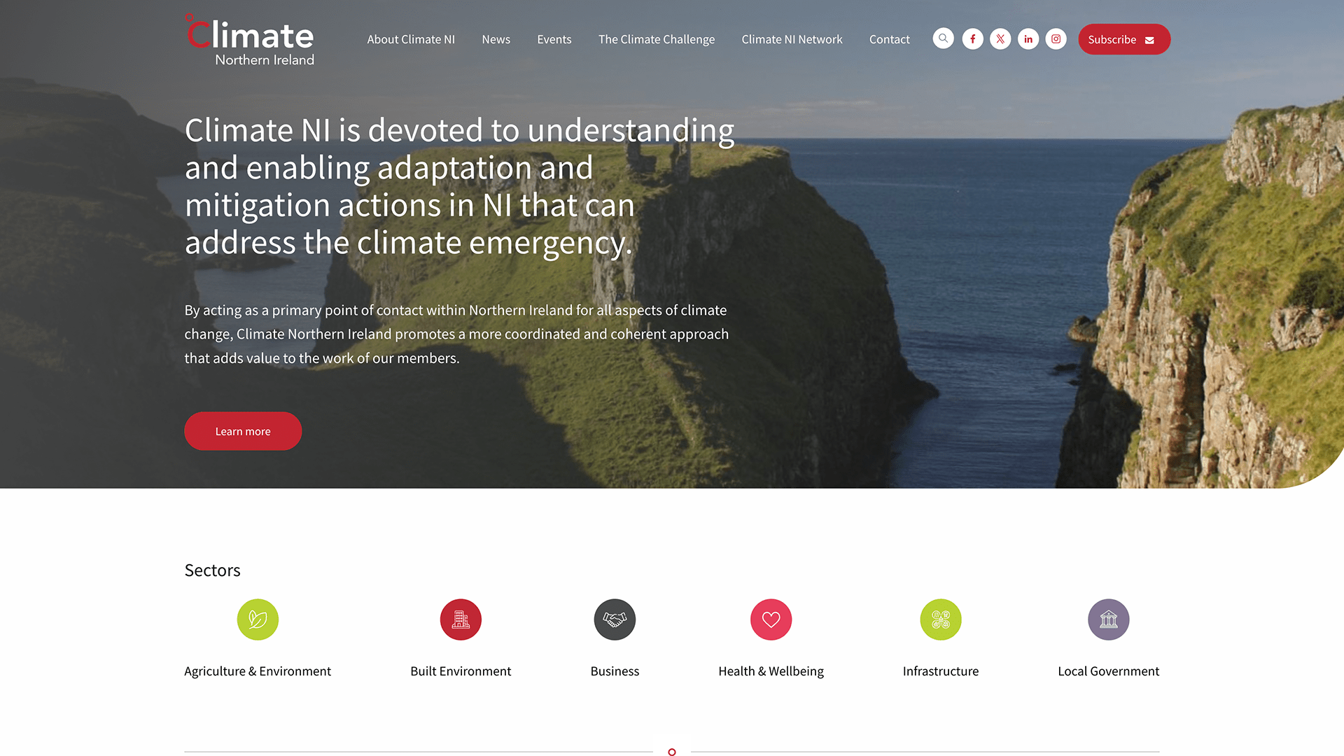 Image of Climate Northern Ireland Website